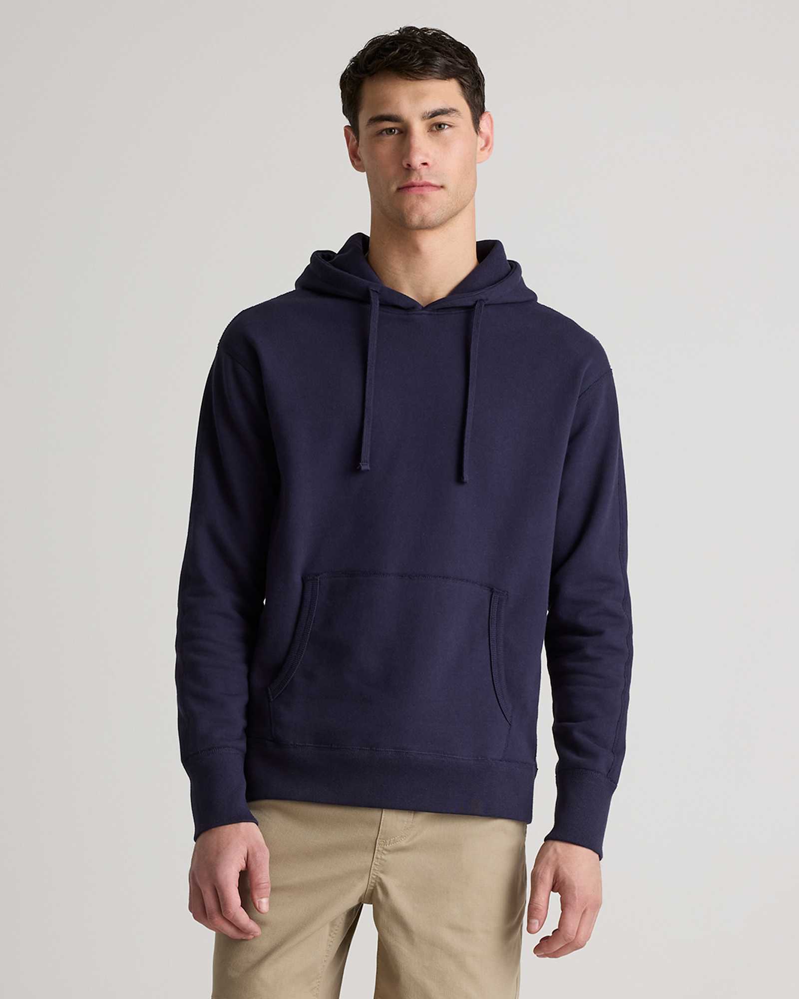deep-navy Organic Midweight French Terry Pullover Hoodie