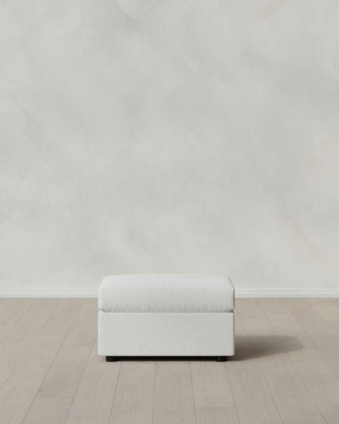 Snow Brennan Ottoman in Performance Basketweave
