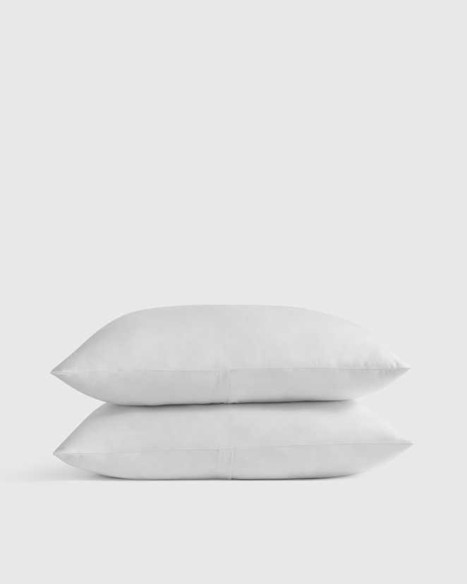 White Classic Organic Percale Sham Set
