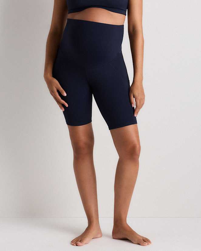 Deep Navy Ultra-Form Maternity Pocket Bike Short 9"