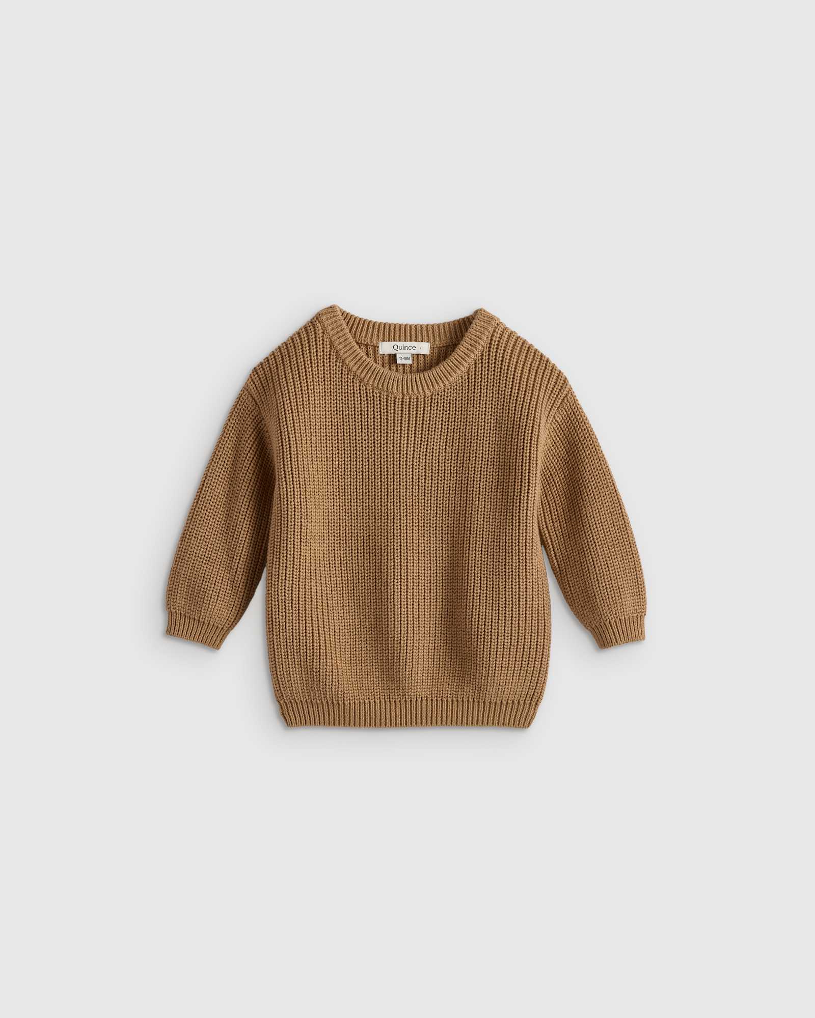 camel 100% Organic Cotton Fisherman Tunic Sweater