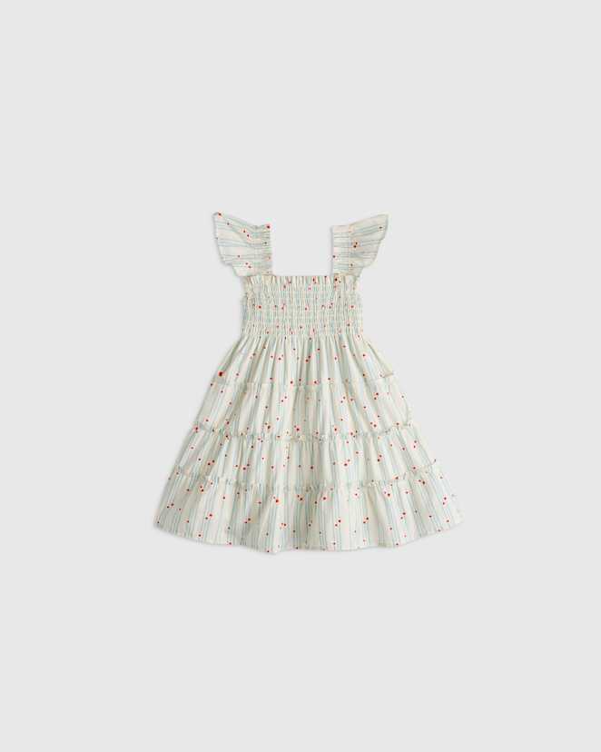 Stars and Stripes 100% Organic Cotton Poplin Smocked Dress