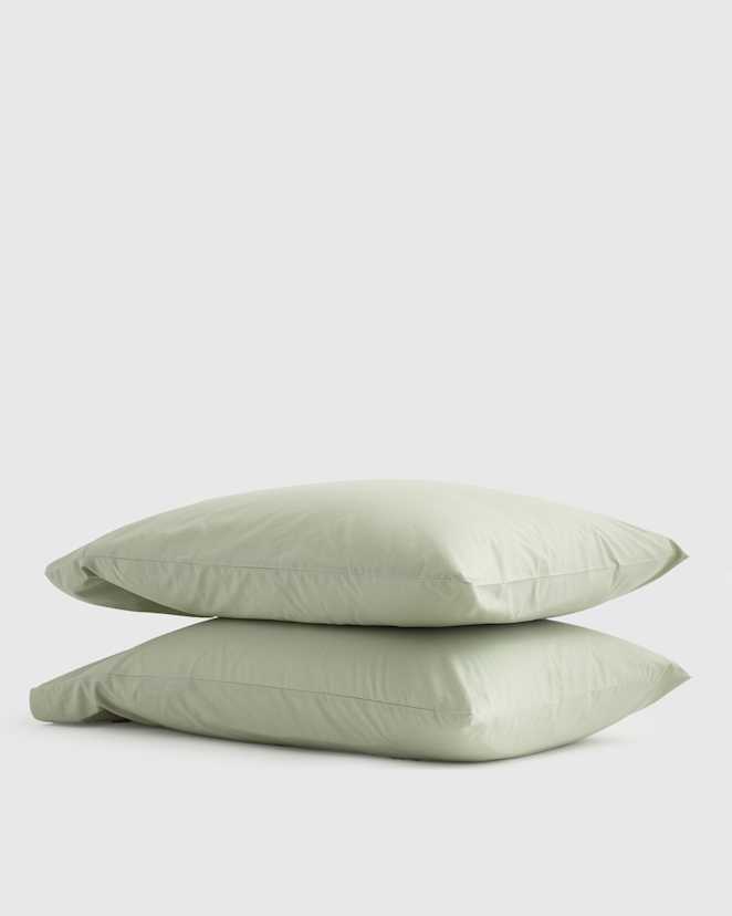 Sage Classic Organic Percale Pillowcase Set