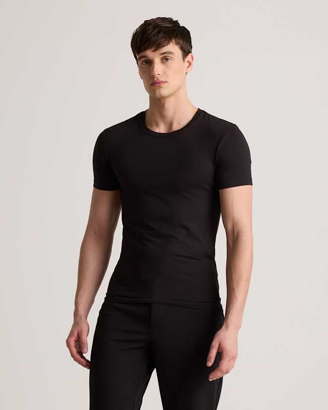 M-LKT-88-BLDBLK-13760 EDITED 1 Bold Black Soft Stretch Crewneck Undershirt (3-Pack)