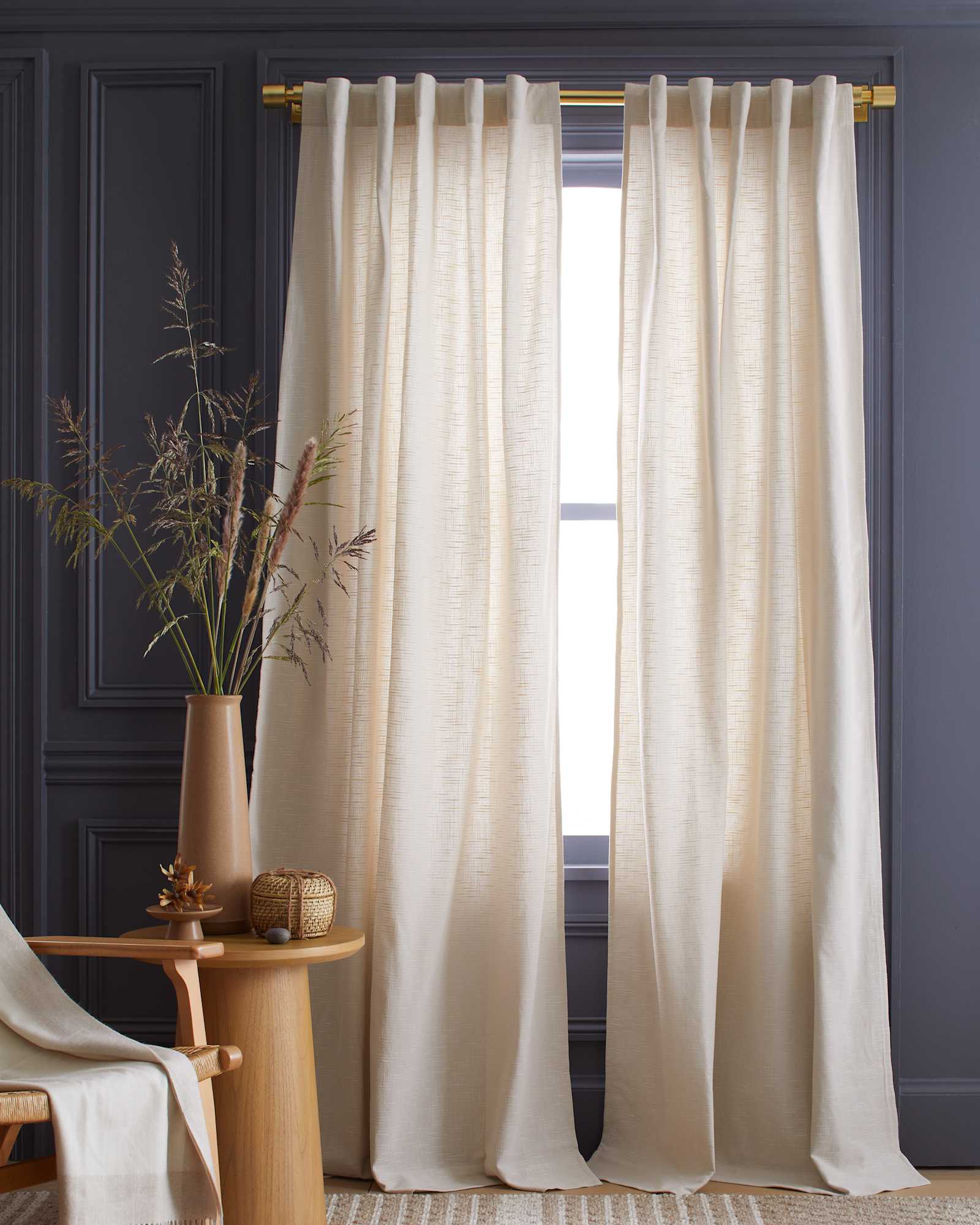 natural Cotton Slub Curtain