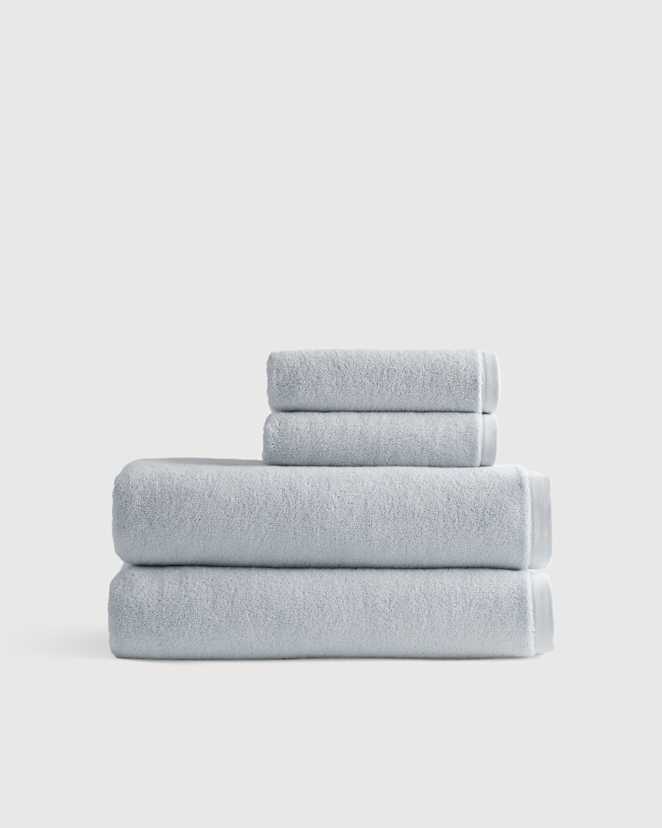 Hydrangea Plush Organic Turkish Cotton Bath Sheet Bundle (4 pieces)