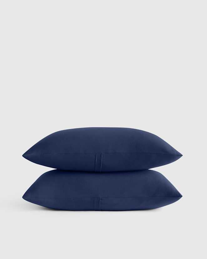 Navy Organic Jersey Sham Set
