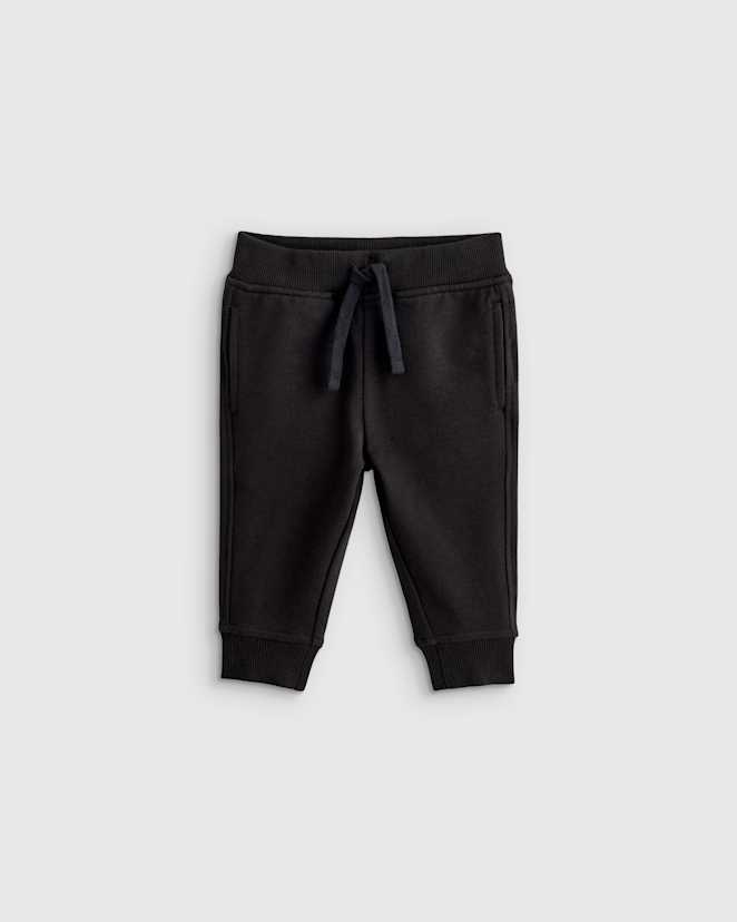 Black Organic Cotton French Terry Joggers