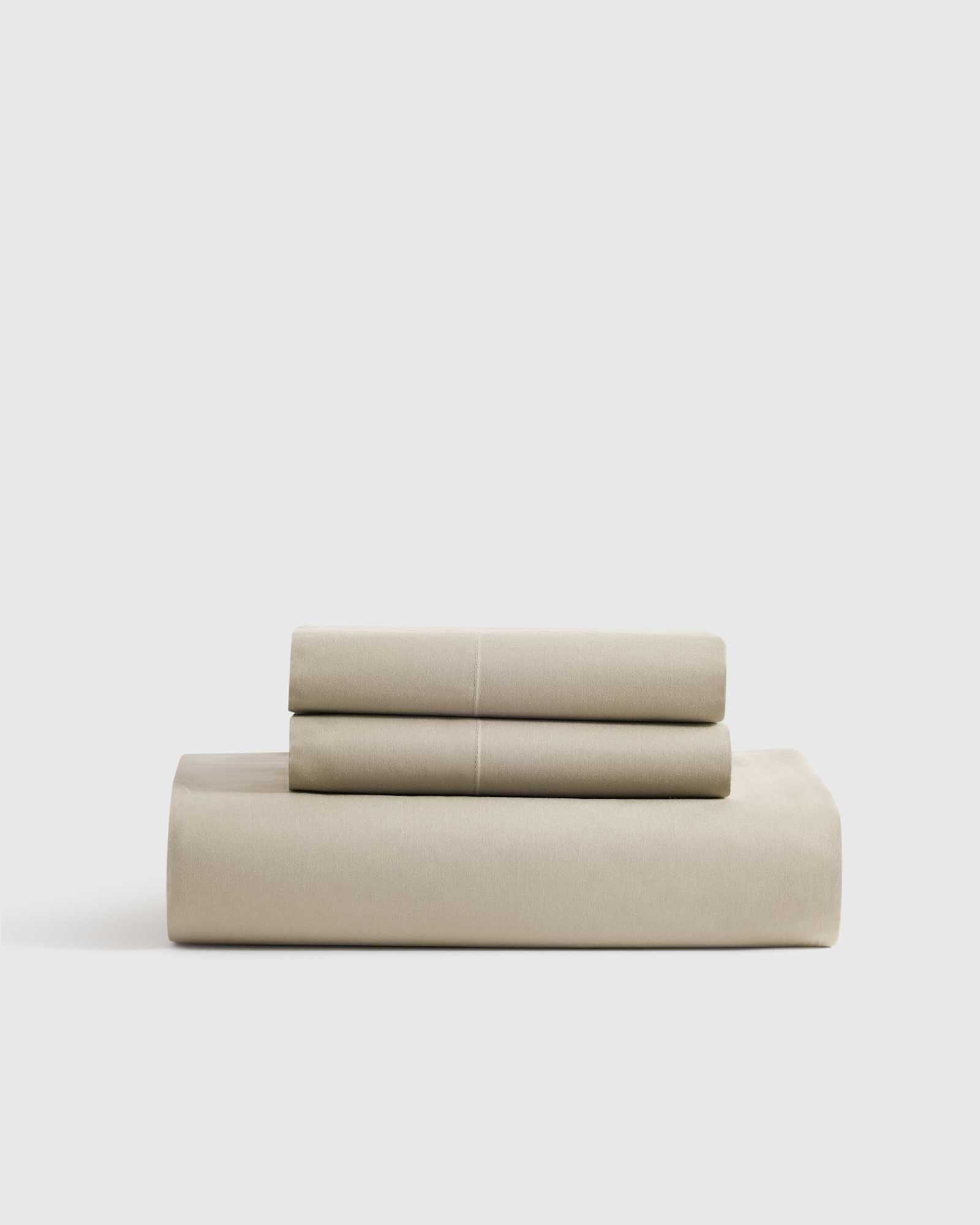 Toffee Classic Organic Percale Fitted Sheet Set