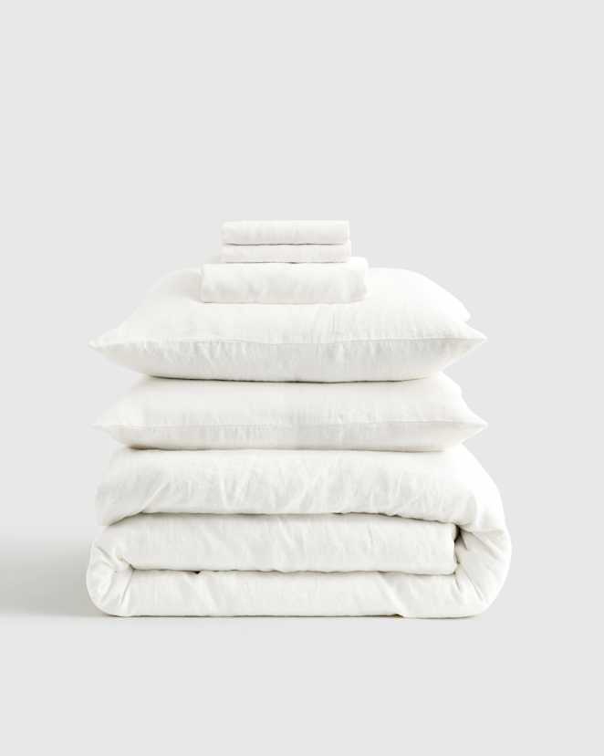 White European Linen Deluxe Bedding Bundle