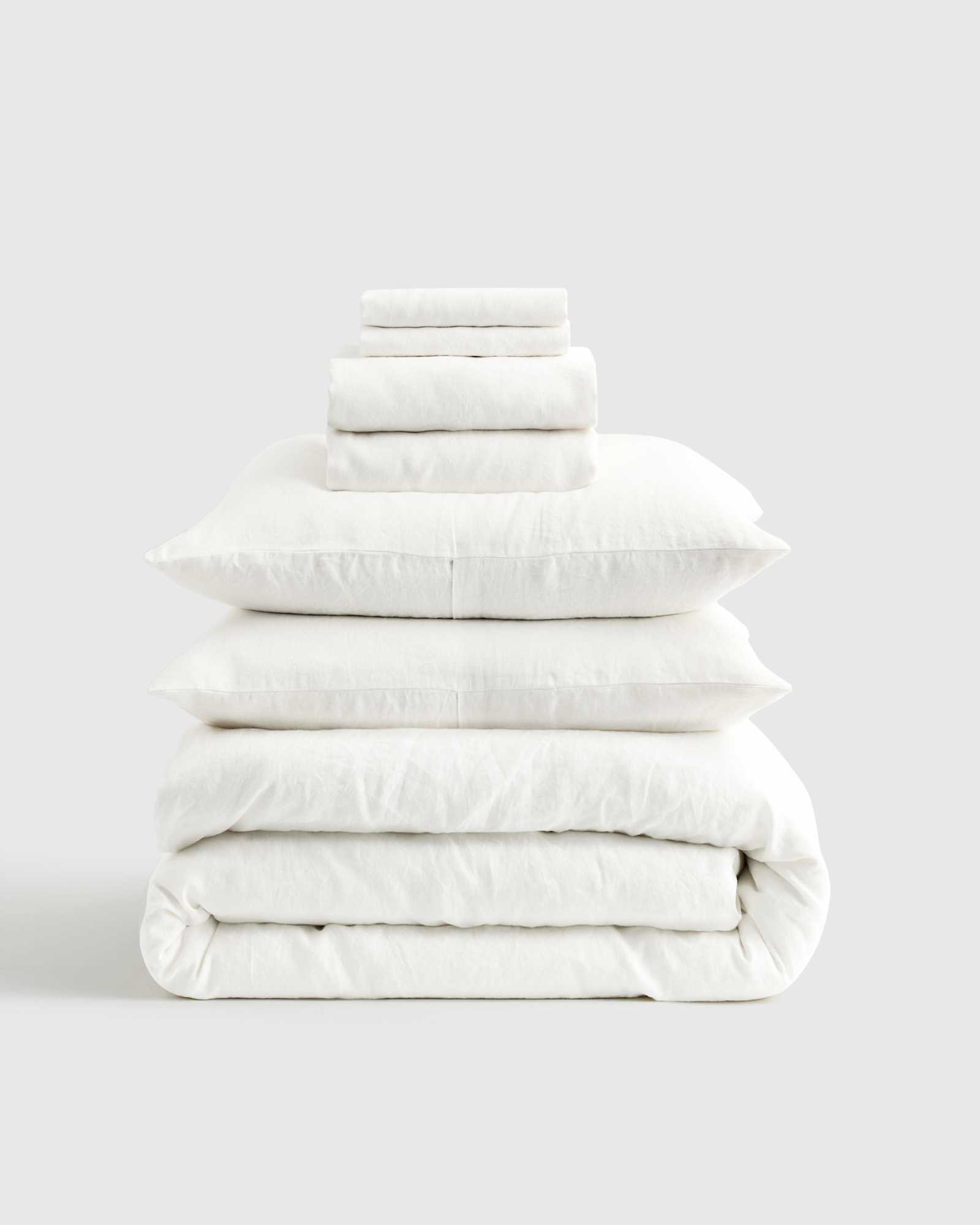 white European Linen Deluxe Bedding Bundle