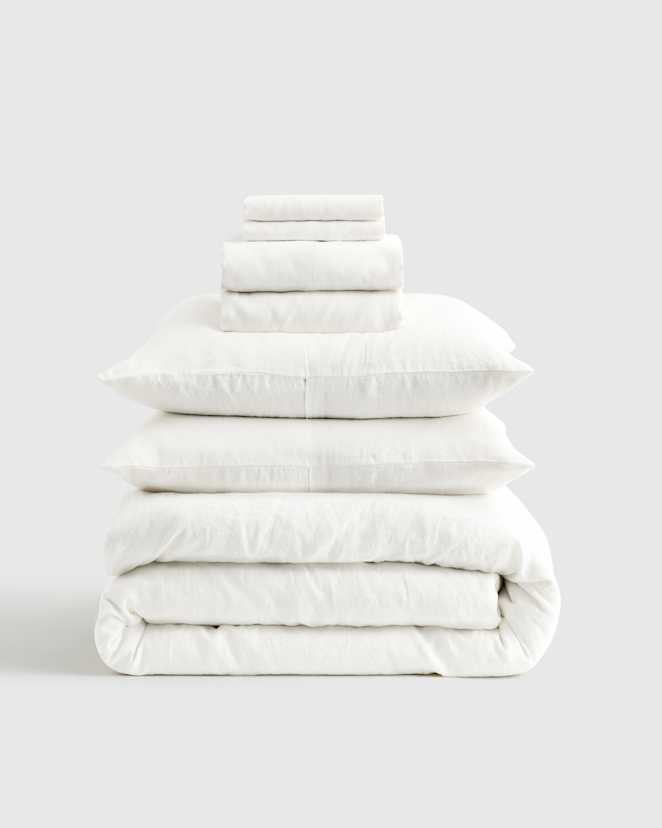 White European Linen Deluxe Bedding Bundle