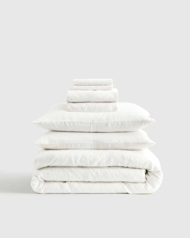 White European Linen Deluxe Bedding Bundle