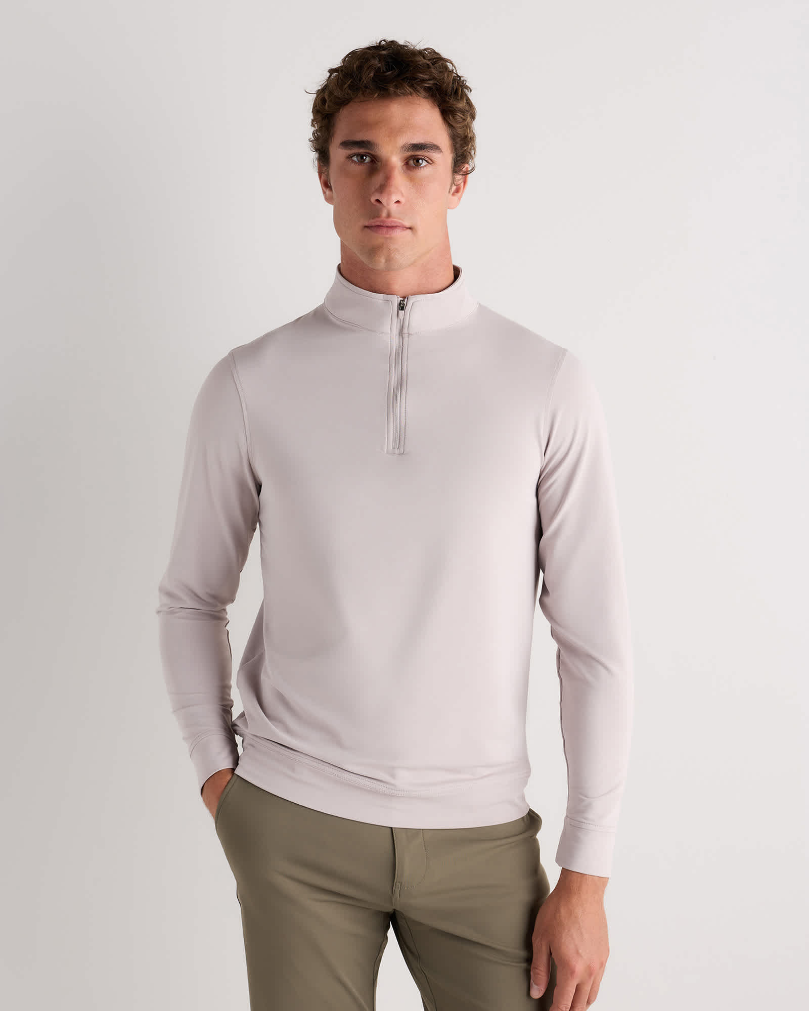 Granite Grey Performance Golf Quarter-Zip