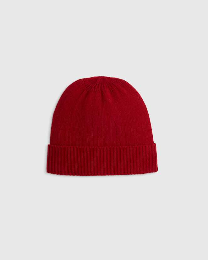 Varsity Red Washable Cashmere Beanie