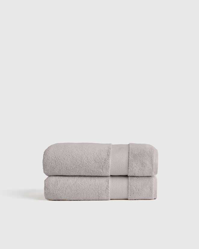 Grey Turkish Ultra Plush Bath Towel (Set of 2)