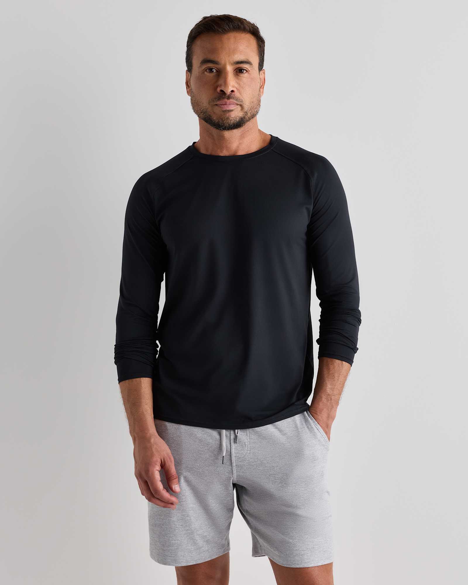 true-black Flowknit Breeze Performance Long Sleeve Tee