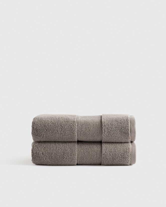 Heather Brown Classic Organic Turkish Cotton Hand Towel (Set of 2)
