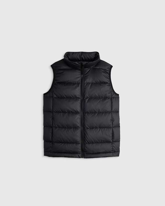 Black Lightweight Down Puffer Vest