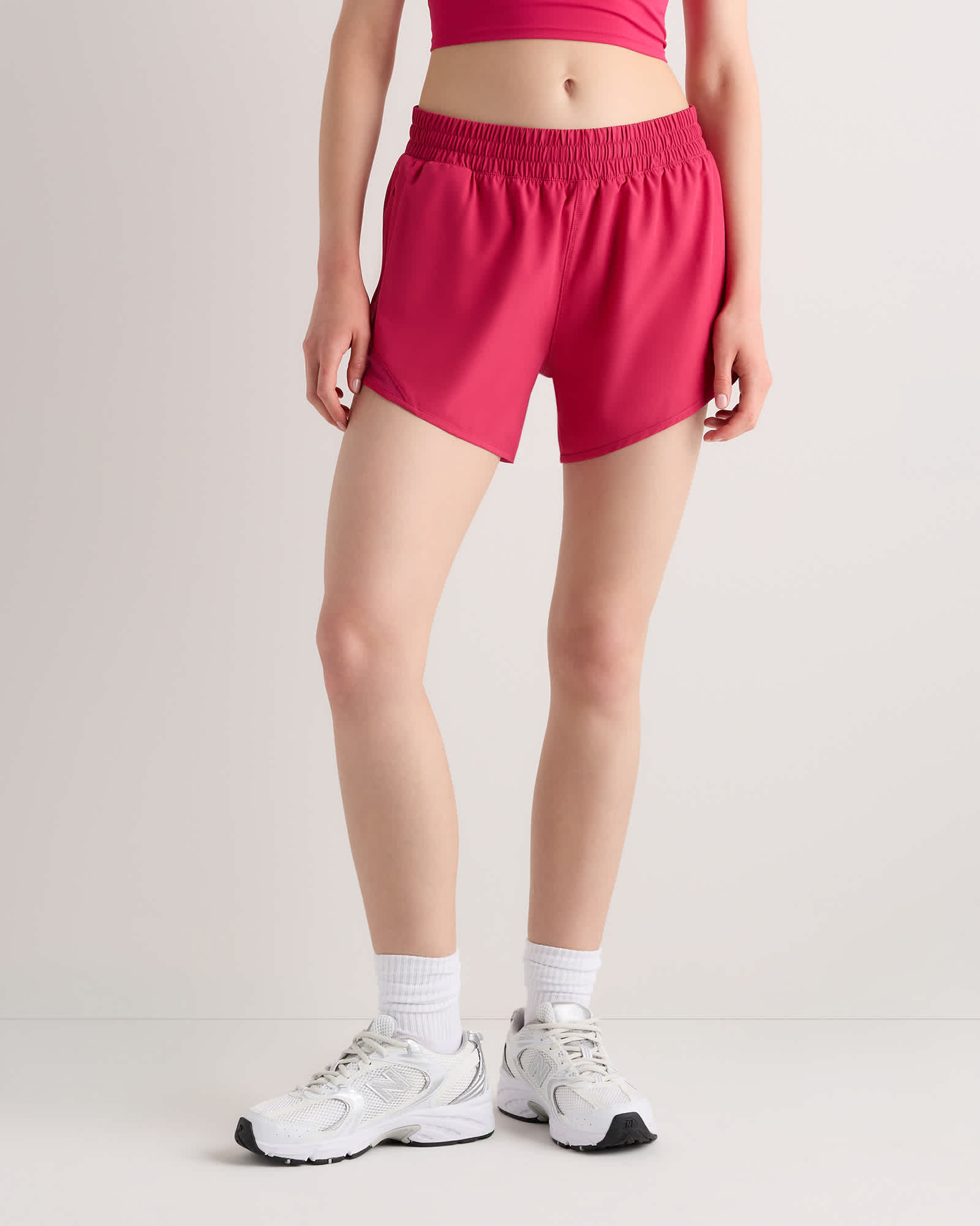 Amaranth Pink Classic Running Shorts 4"