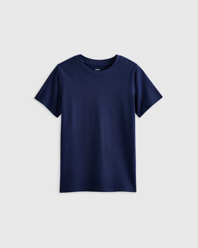 Navy 100% Organic Cotton Jersey Short Sleeve Tee