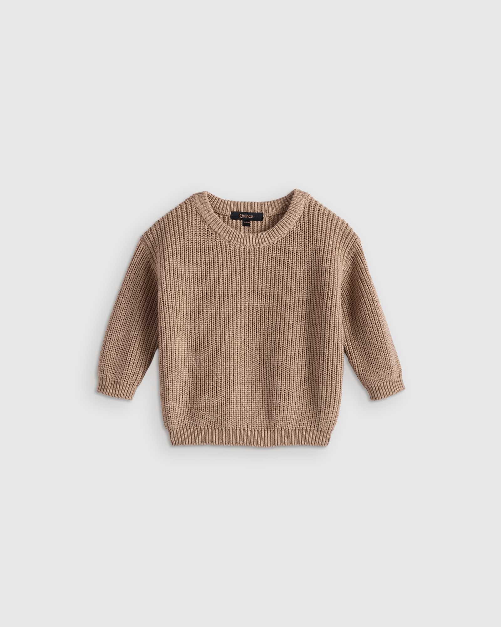 oatmeal 100% Organic Cotton Fisherman Tunic Sweater