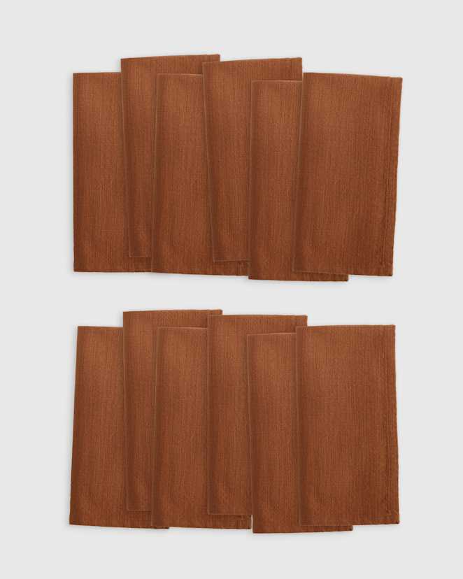 Terracotta Organic Cotton Napkins (Set of 12)