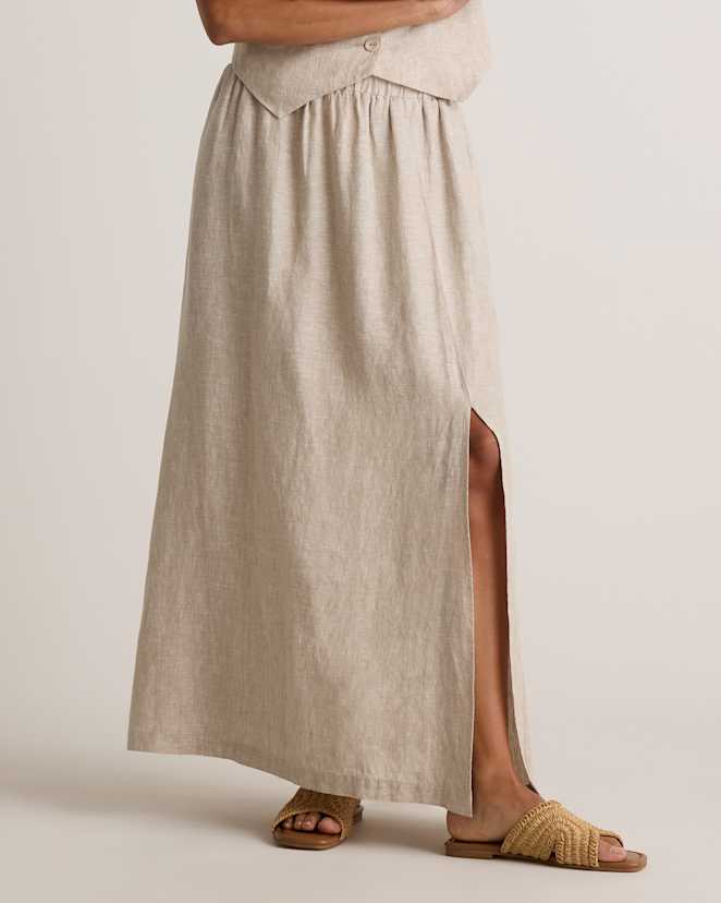 Flax 100% European Linen Maxi Skirt