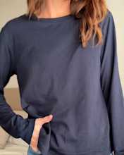 Cotton Modal Relaxed Long Sleeve Tee Multi Victoria Thumbnail 4x5