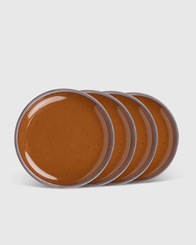 Glossy Sepia Side Plate (Set of 4) by East Fork