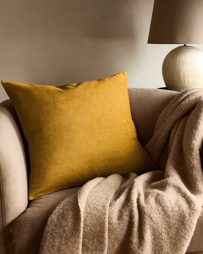 Marigold Corduroy Cotton Velvet Pillow Cover