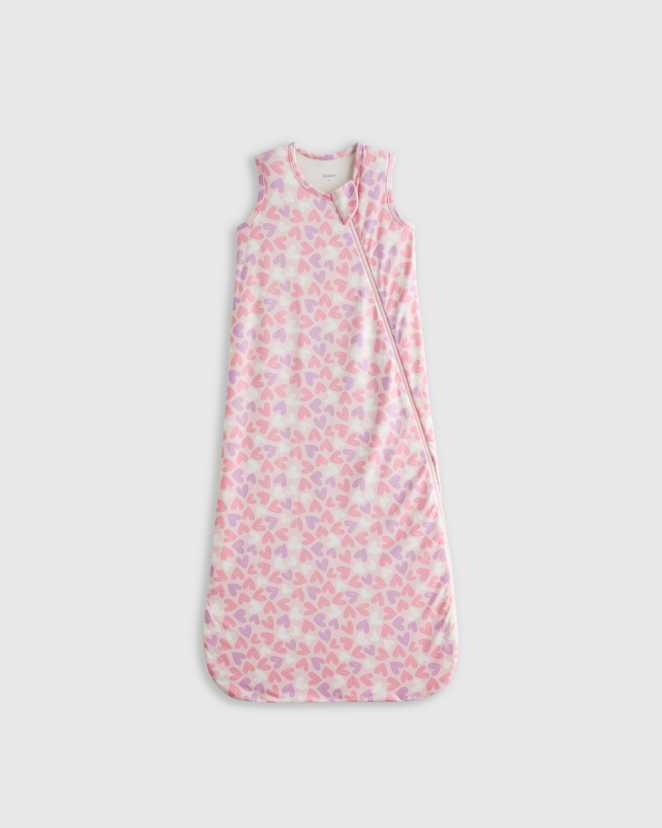 Lavender Hearts Bamboo Sleep Bag 1.0 TOG