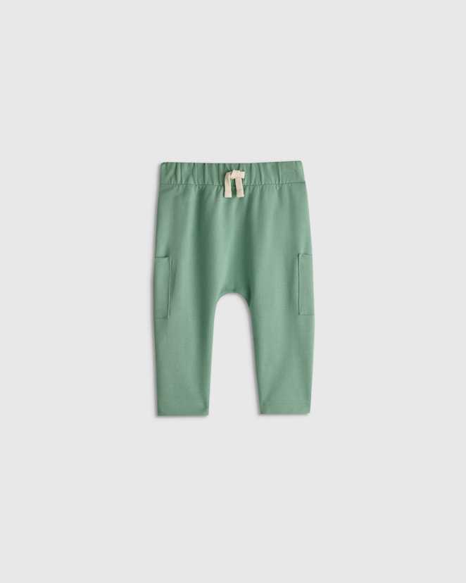 Sage Green Organic Cotton French Terry Pocket Pants