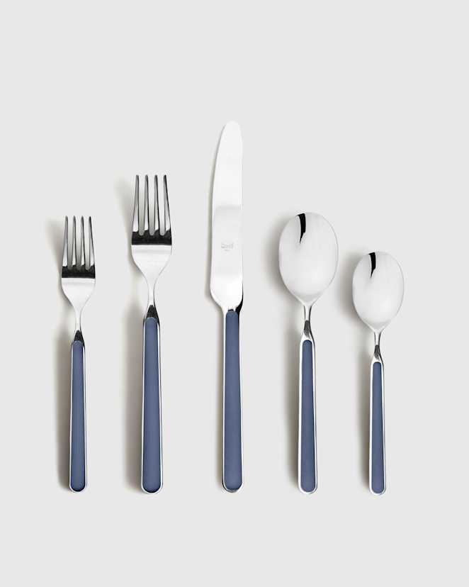 Cobalt Fantasia Flatware 20-Pc Set by Mepra