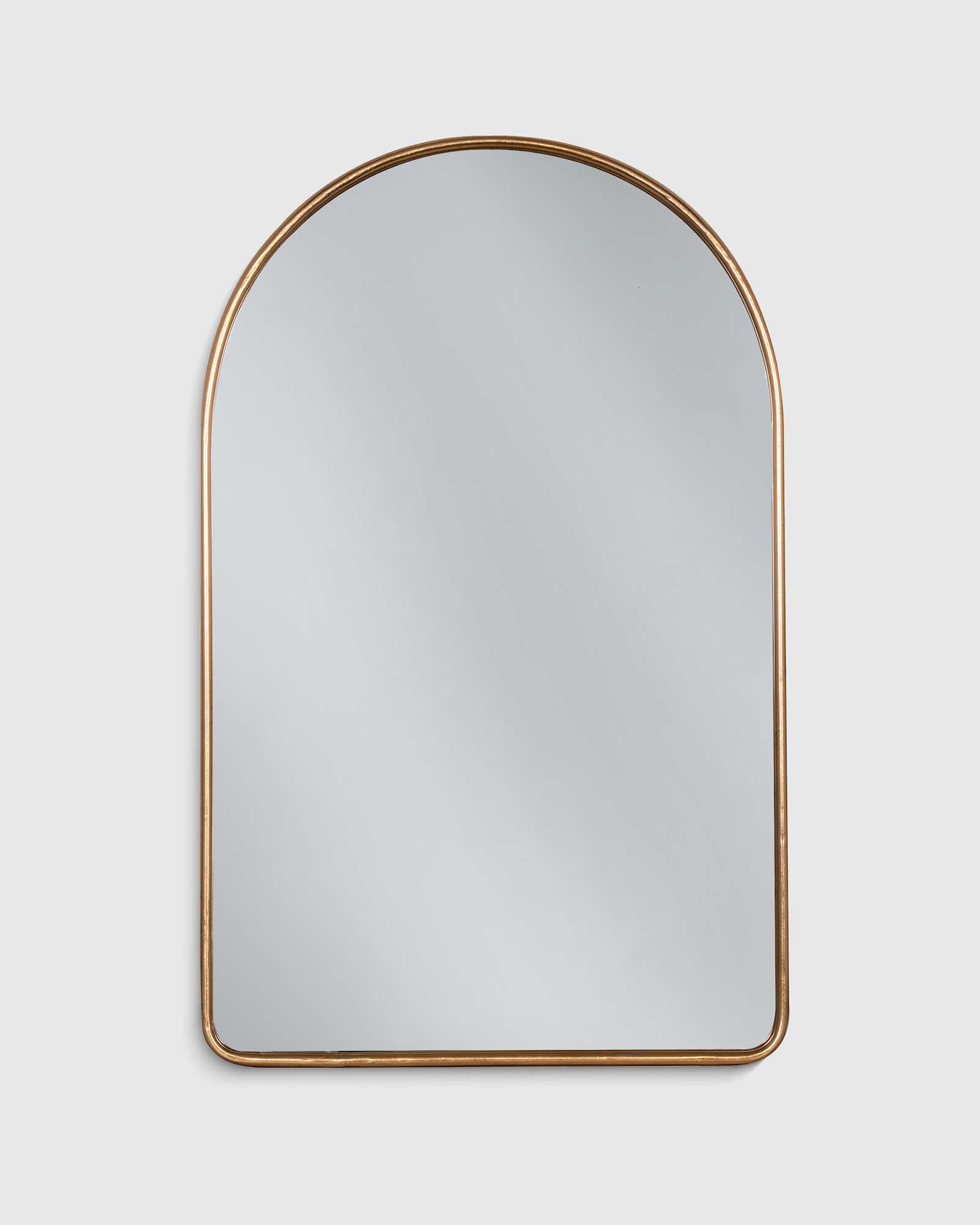 Gold Metal Frame Arched Metal Framed Wall Mirror