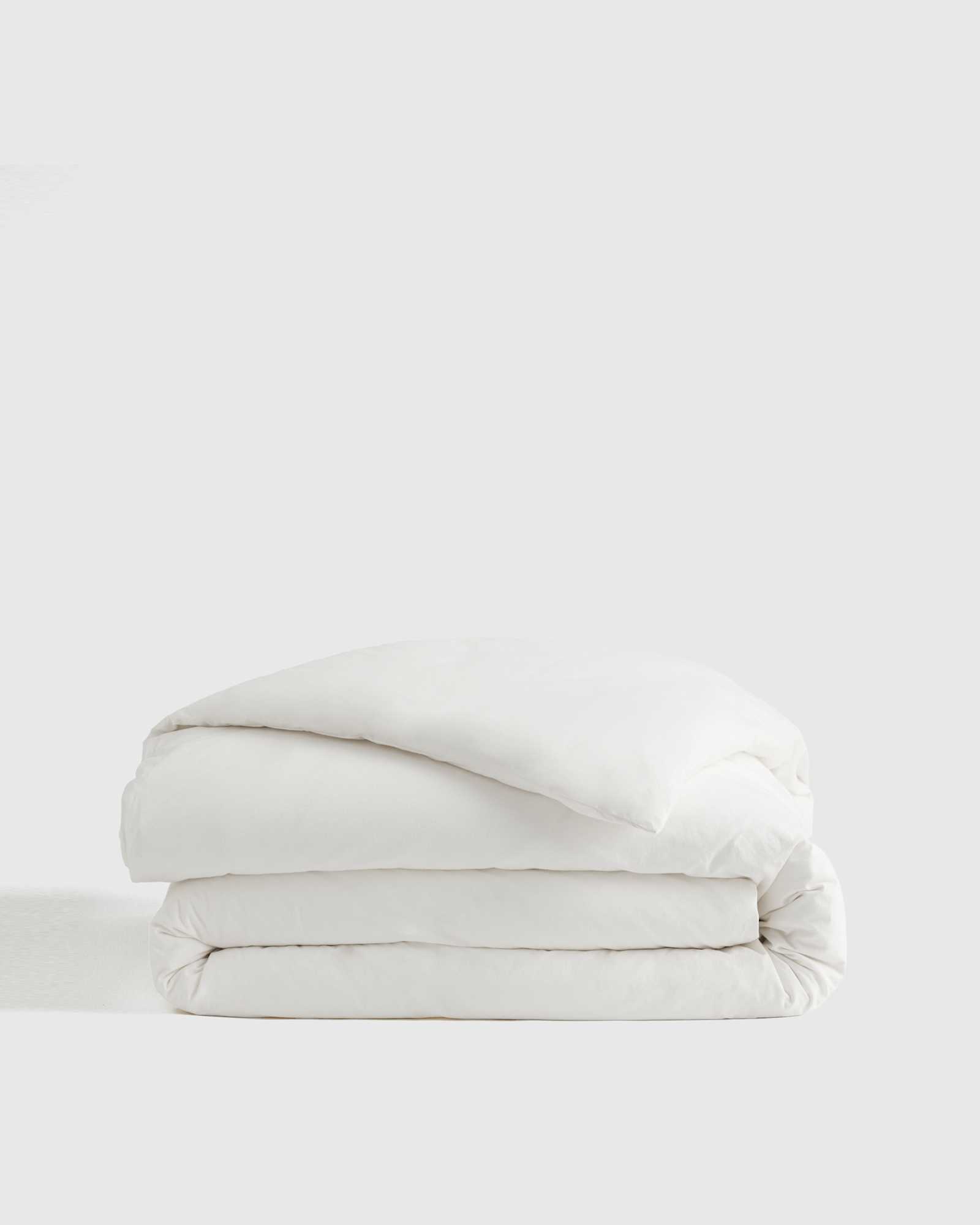white Organic Brushed Cotton Duvet Cover