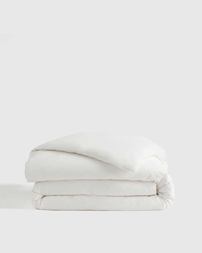 White Organic Brushed Cotton Duvet Cover