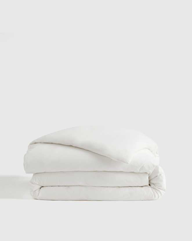 White Organic Brushed Cotton Duvet Cover