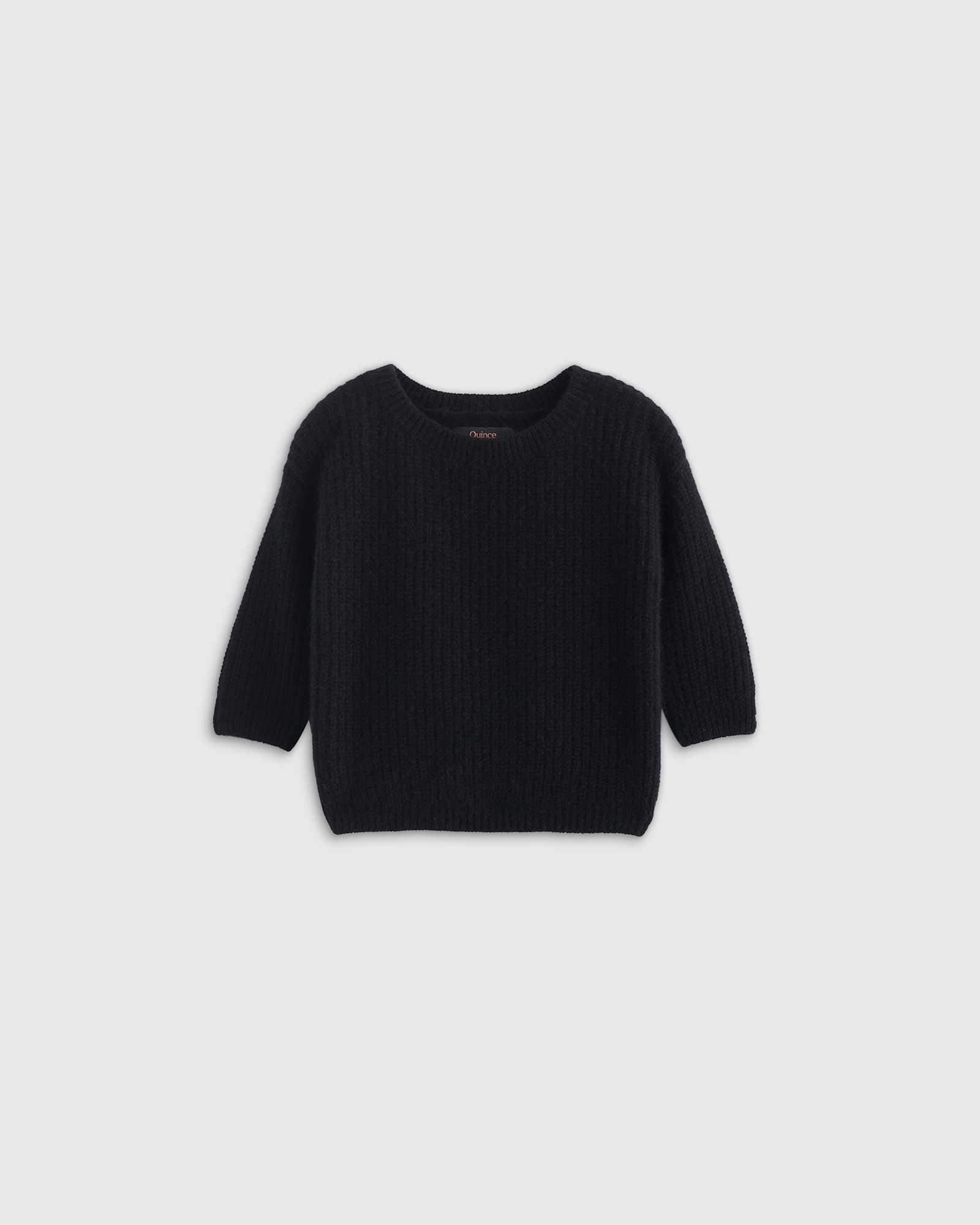 black Washable Cashmere Fisherman Tunic Sweater