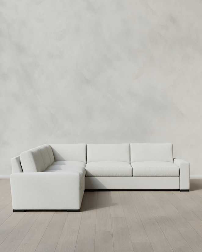 Snow Stillman L Sectional in Performance Basketweave