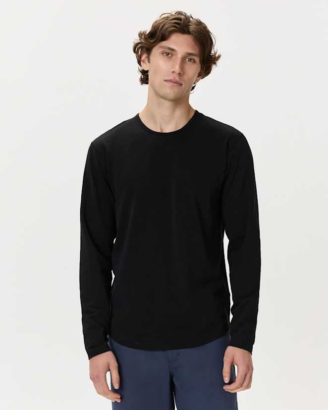 Black Flex Curve Long Sleeve Tee (3-Pack)