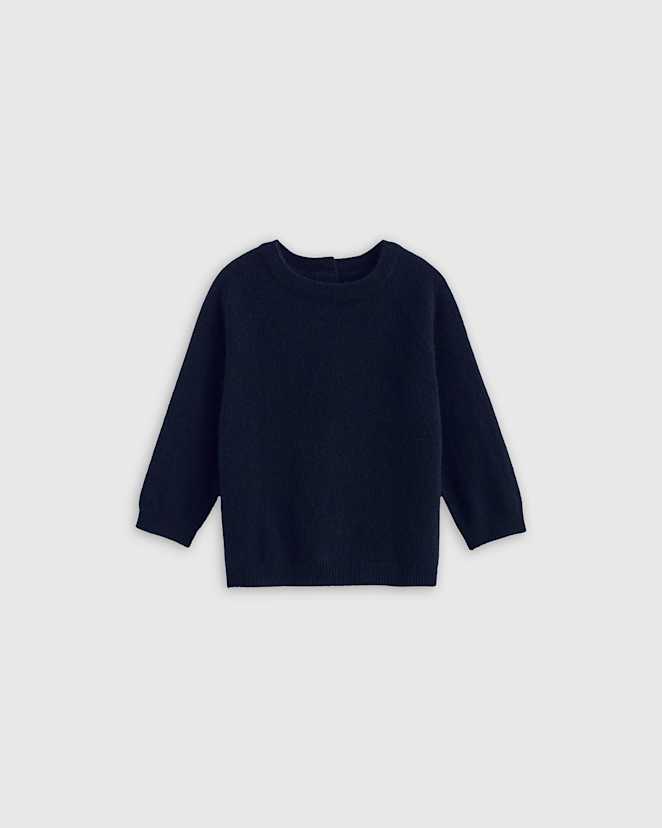 True Navy Washable Cashmere Crewneck Sweater