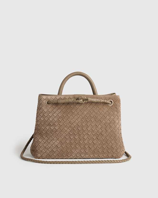 Pebble Romy Suede Handwoven Satchel