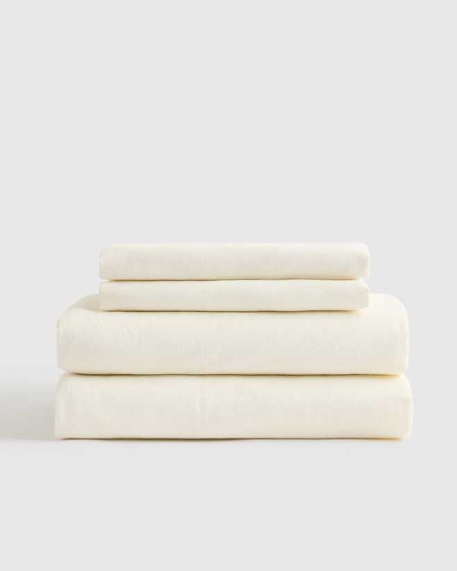 Ivory Luxury Organic Flannel Sheet Set