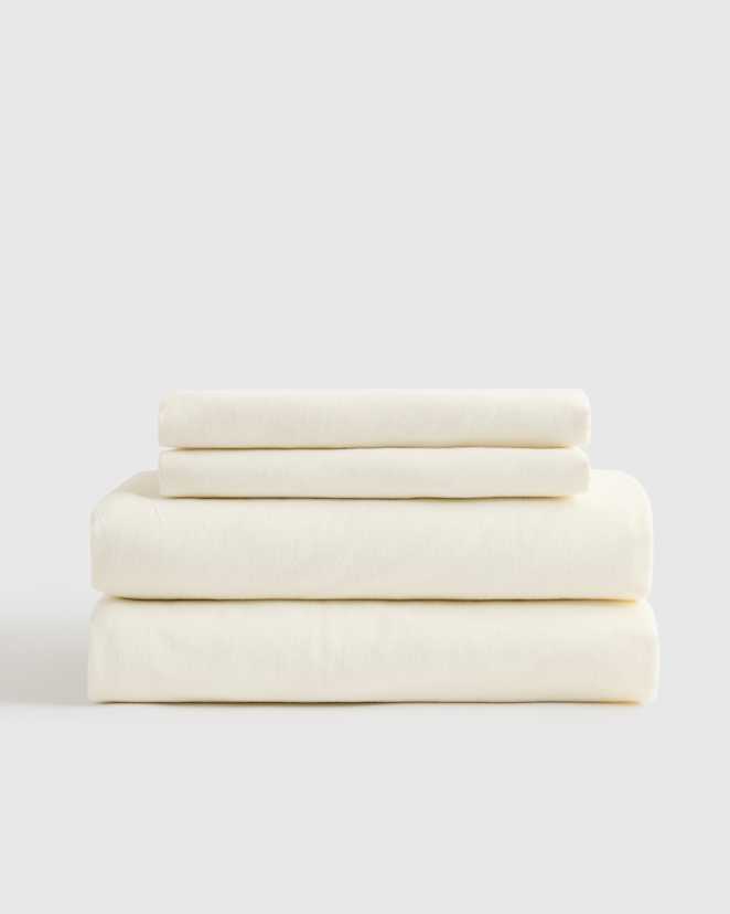 Ivory Luxury Organic Flannel Sheet Set