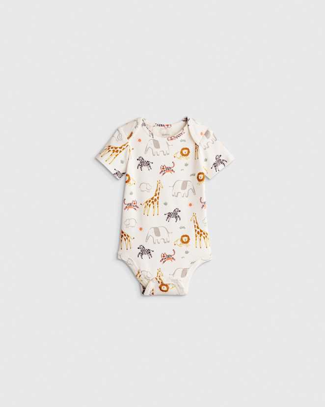 Safari 100% Organic Cotton Short Sleeve Bodysuit