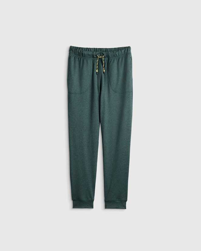 Heather Green Flowknit Performance Joggers