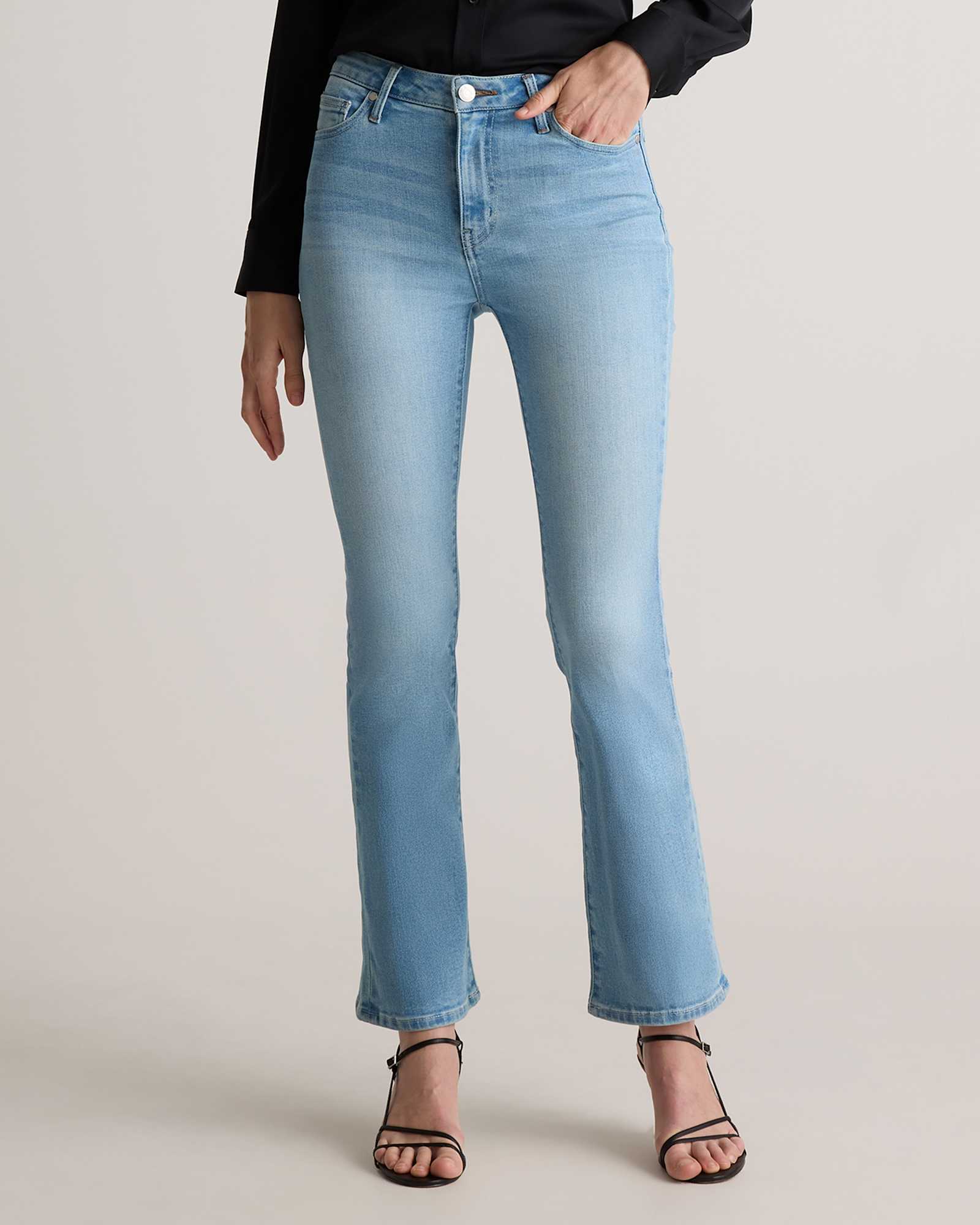 Frosted Blue Bella Stretch Kick Flare Jeans