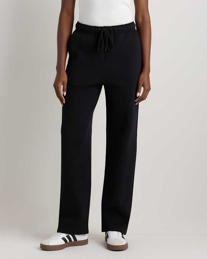 Black Everyday Fleece Straight Leg Sweatpants