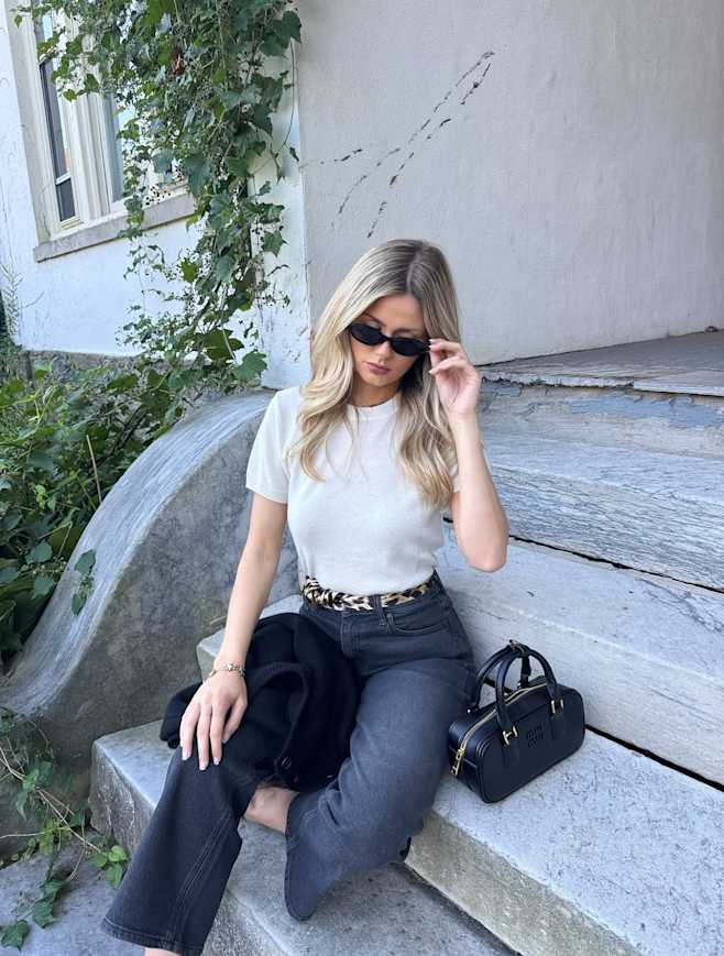 Ivory Mongolian Cashmere Tee